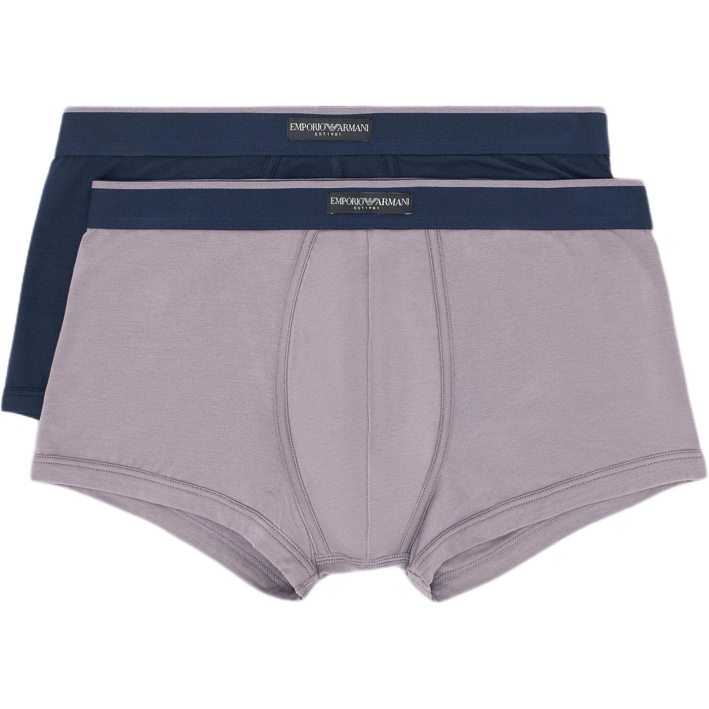 

Двухкомплектные боксеры Asv Logo Label из органического хлопка EMPORIO ARMANI, синий