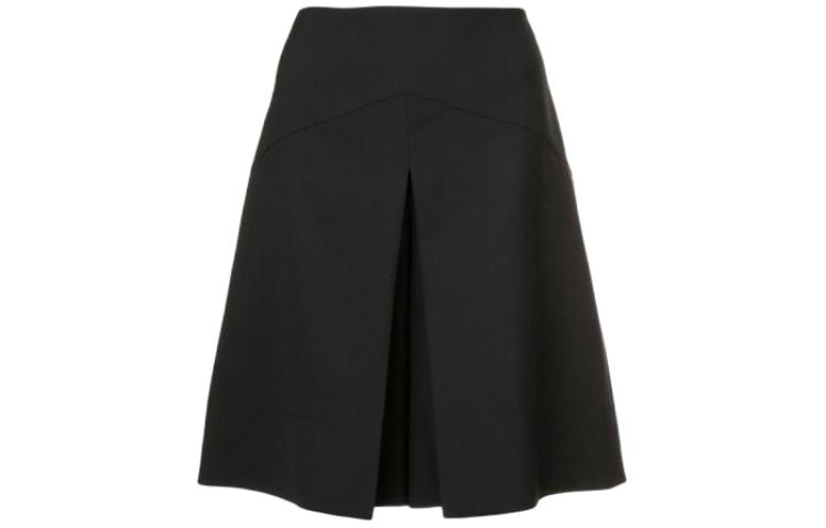 Givenchy Повседневная короткая женская юбка, черная, средней длины, А-образного силуэта — фото 3