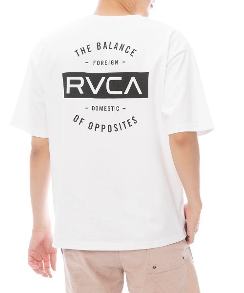 

Мужская футболка RVCA с принтом на спине, круглым вырезом и коротким рукавом, белая