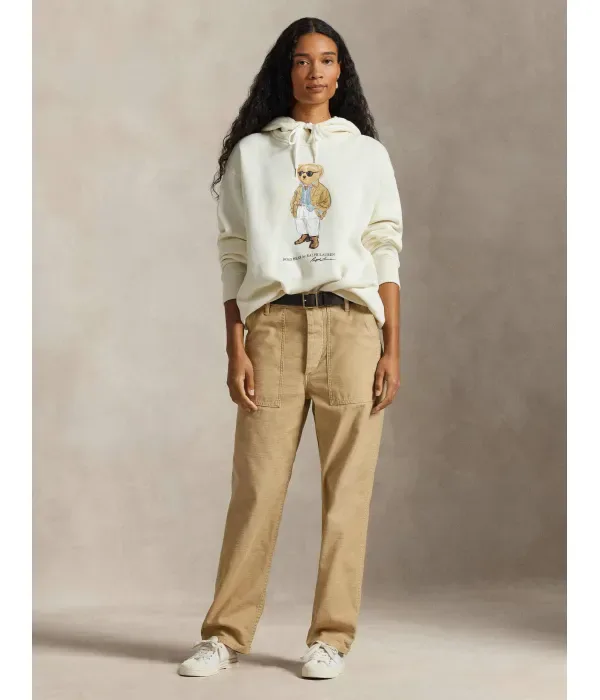 Толстовка loose fit Polo Ralph Lauren, кремовый — фото 2