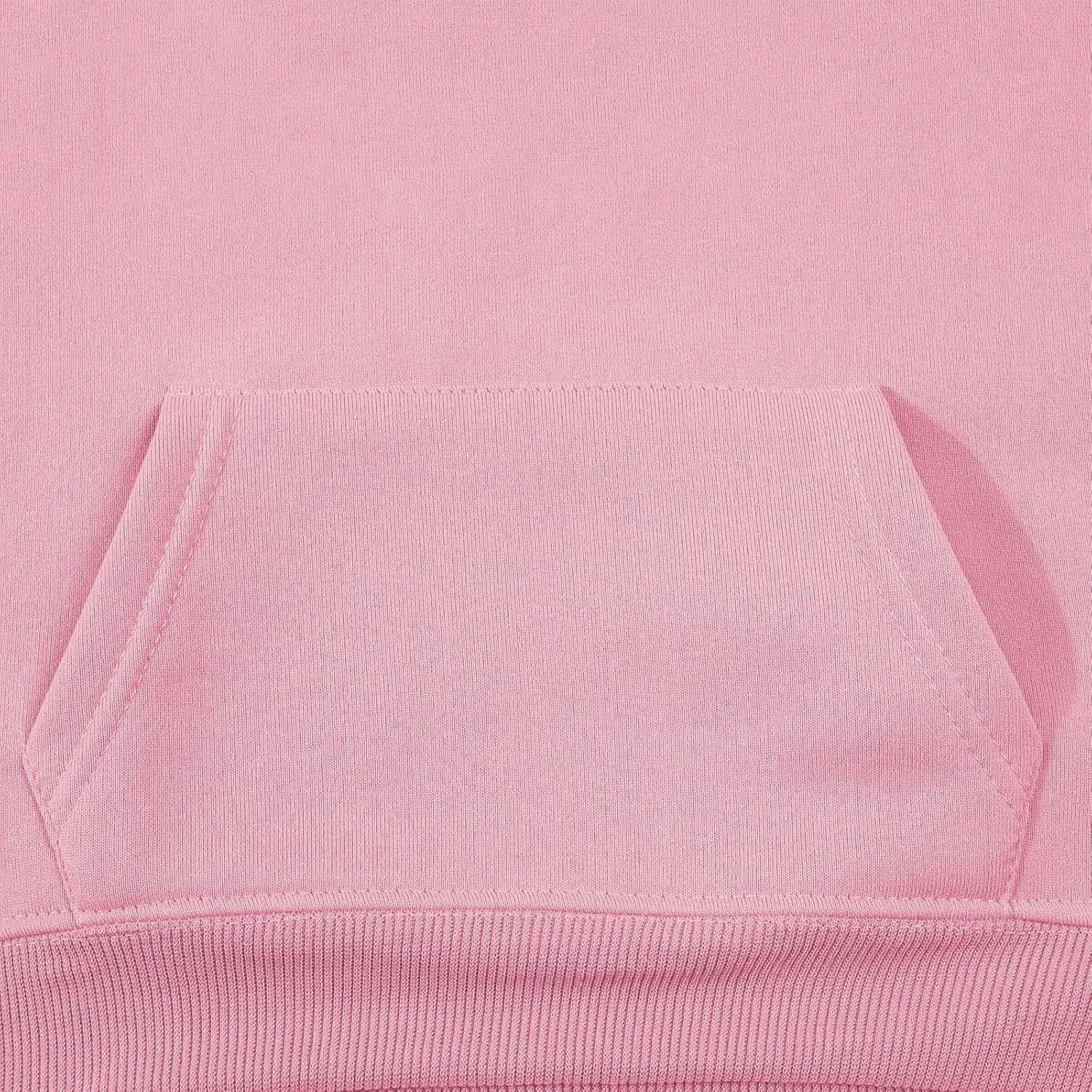 Детский спортивный костюм из флиса с капюшоном и штанами, Pink — фото 4