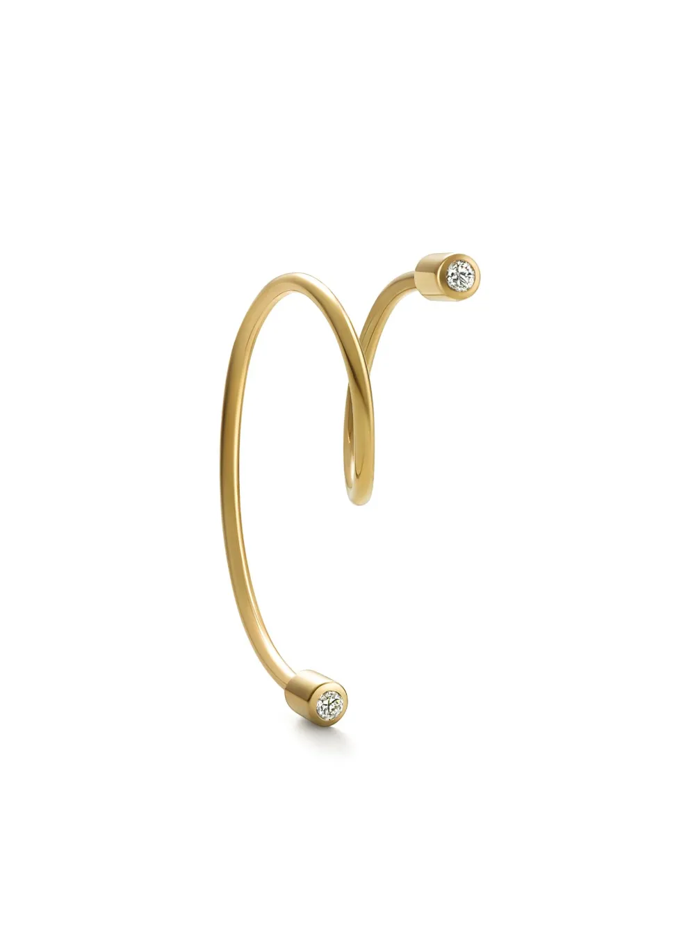 

Серьга Twist Curl 02 из желтого золота с бриллиантами Shihara, золотой