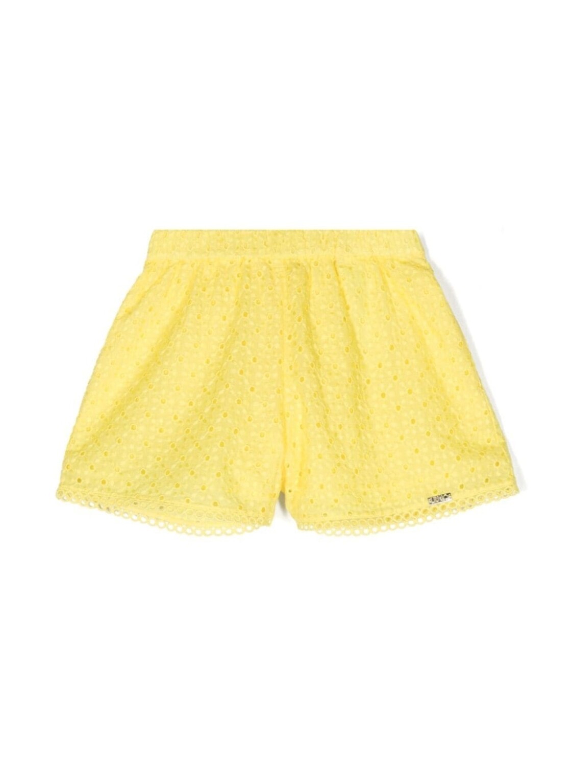 

Liu Jo Kids шорты с английской вышивкой, желтый