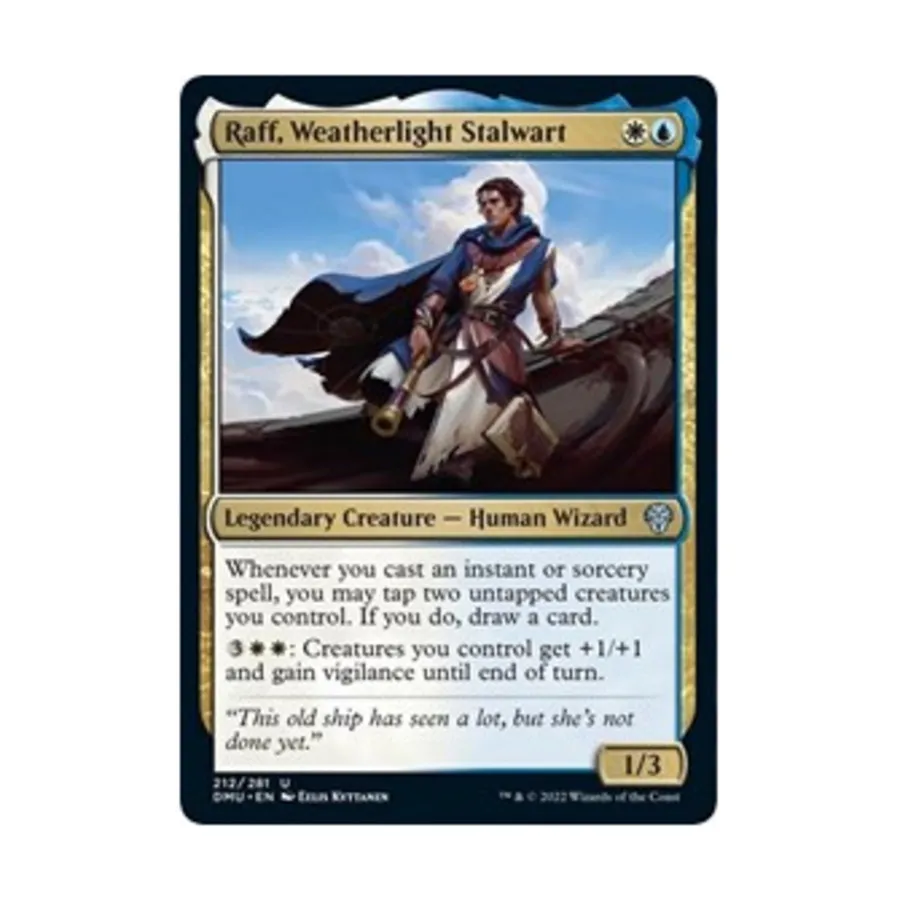 

CCG Рафф, Стойкий приверженец Weatherlight (U), MTG - Dominaria United