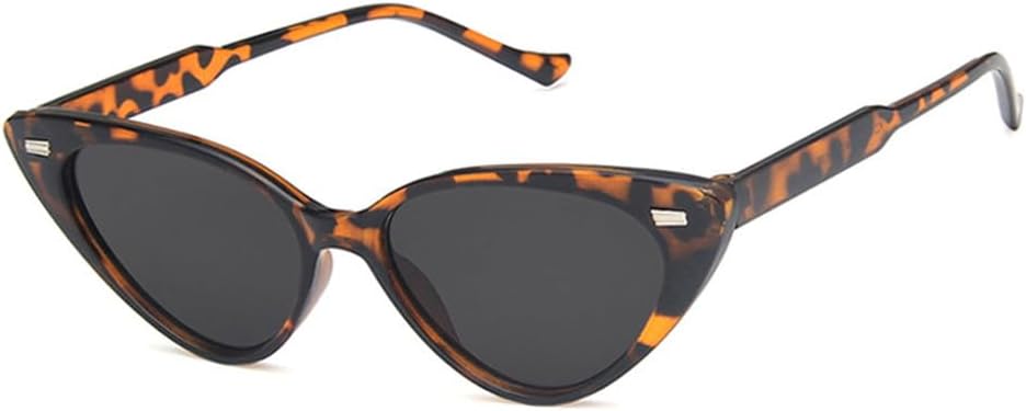 

Треугольные солнцезащитные очки для женщин в стиле ретро, ​​пластиковые солнцезащитные очки для женщин, маленькие очки с защитой от УФ-излучения UV400 generic, Leopard Gray