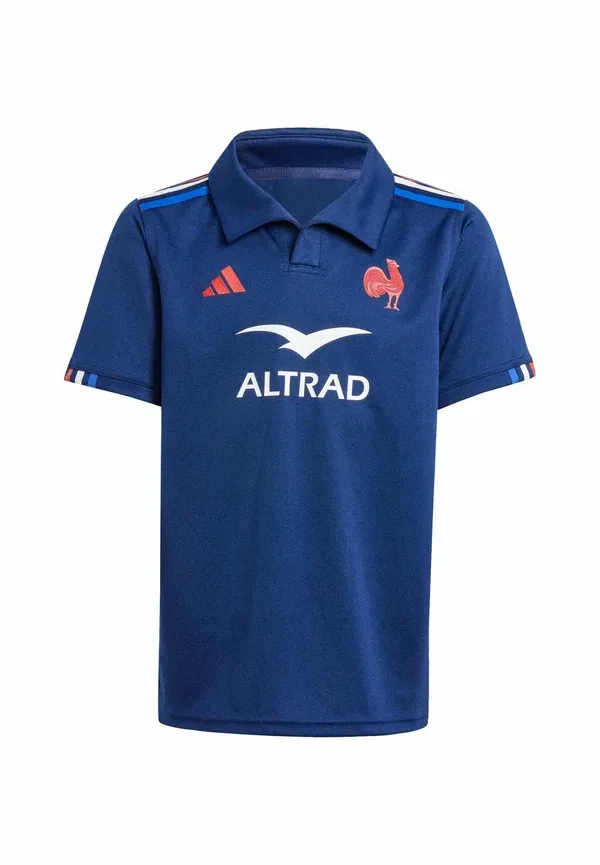 Футболка детская France rugby home kids national team wear Adidas Performance, темно-синий