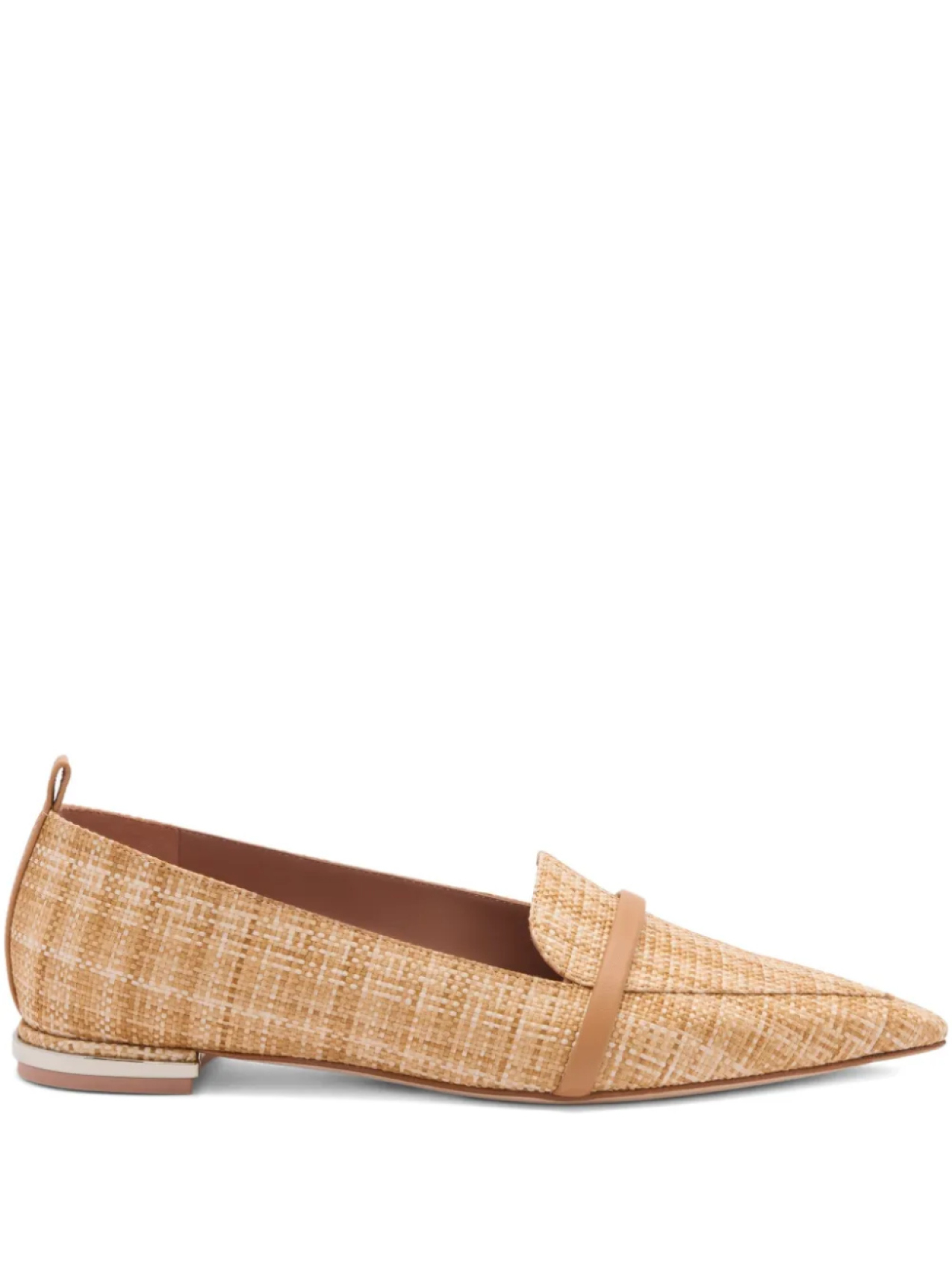 Malone Souliers лоферы Dora из рафии, нейтральный