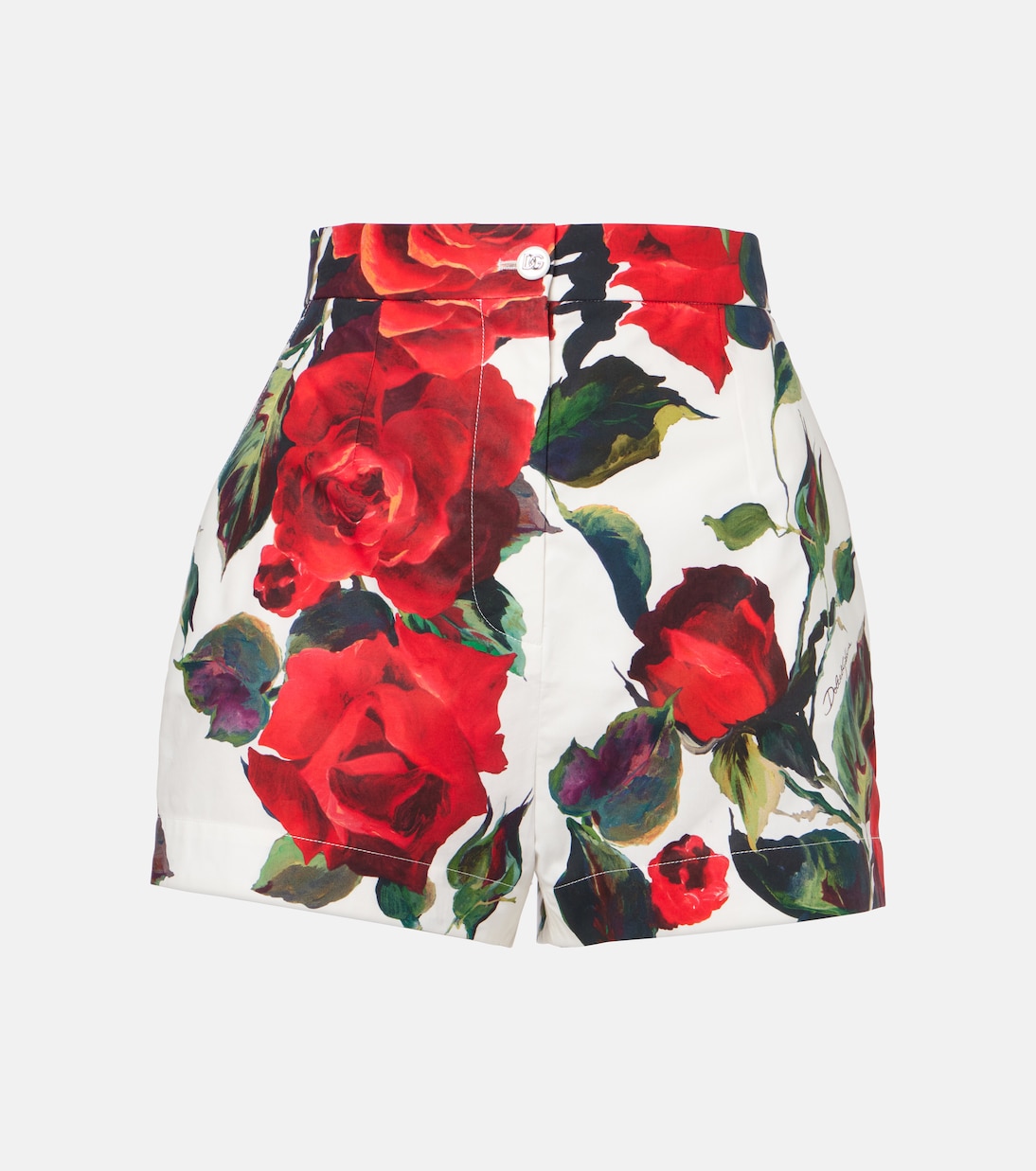 

Хлопковые шорты с цветочным принтом Dolce&Gabbana, Rossa Rossa F.Bco
