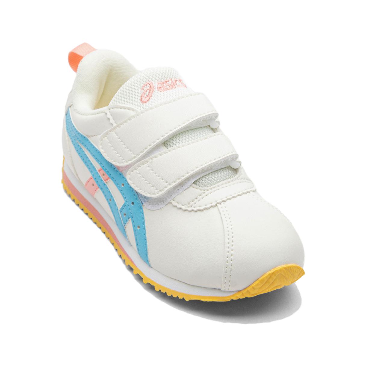 Asics Детские износостойкие низкие кроссовки Cotla для повседневной носки, белые и синие, для детей от 3 до 7 лет — фото 3