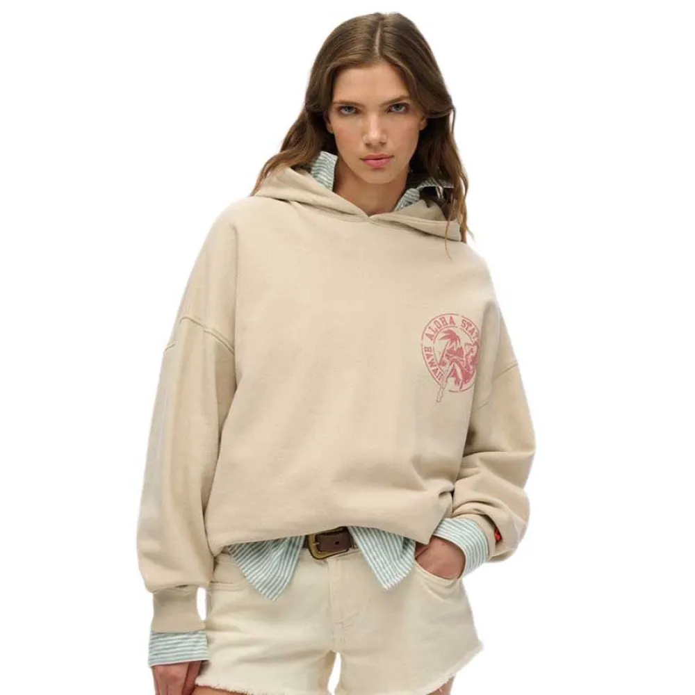 

Худи Superdry Outdoor Oversized, бежевый