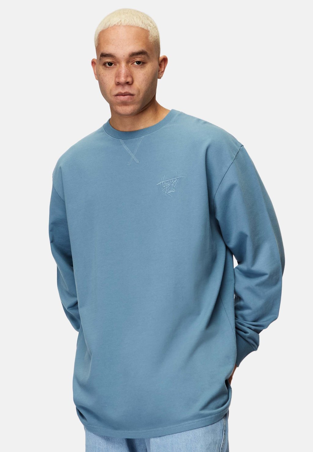

Толстовка LONG SLEEVE FRENCH TERRY SIGNATURE Honesty Rules, светло-голубой