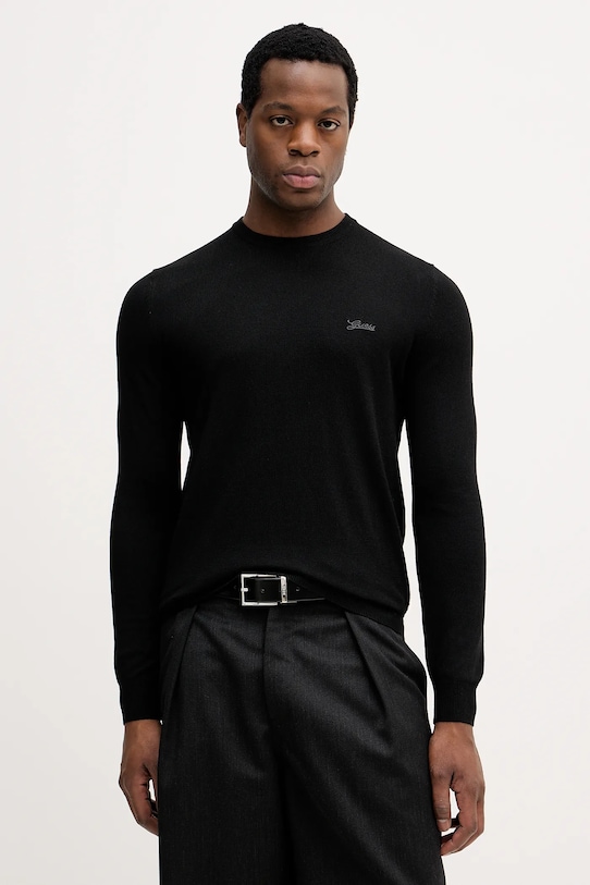 

Свитер daniel из шелковой смеси Guess, черный