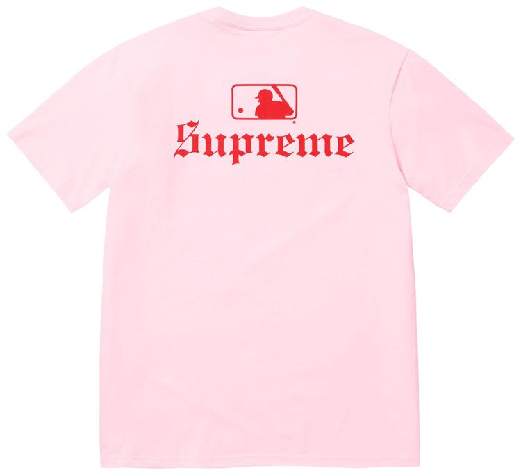 Футболка Supreme x MLB Teams, светло-розовая — фото 2