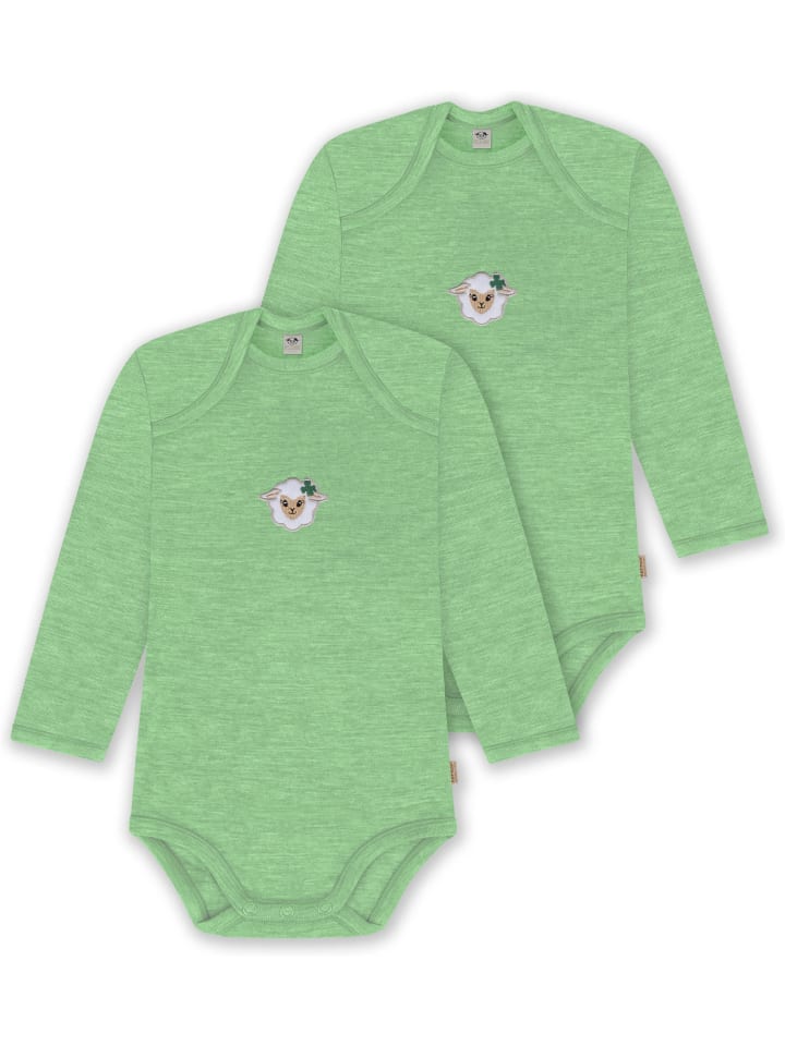 

Normani Outdoor Sports Комплект из 2 детских боди с длинными рукавами из мериносовой шерсти, цвет Окленд, зеленый