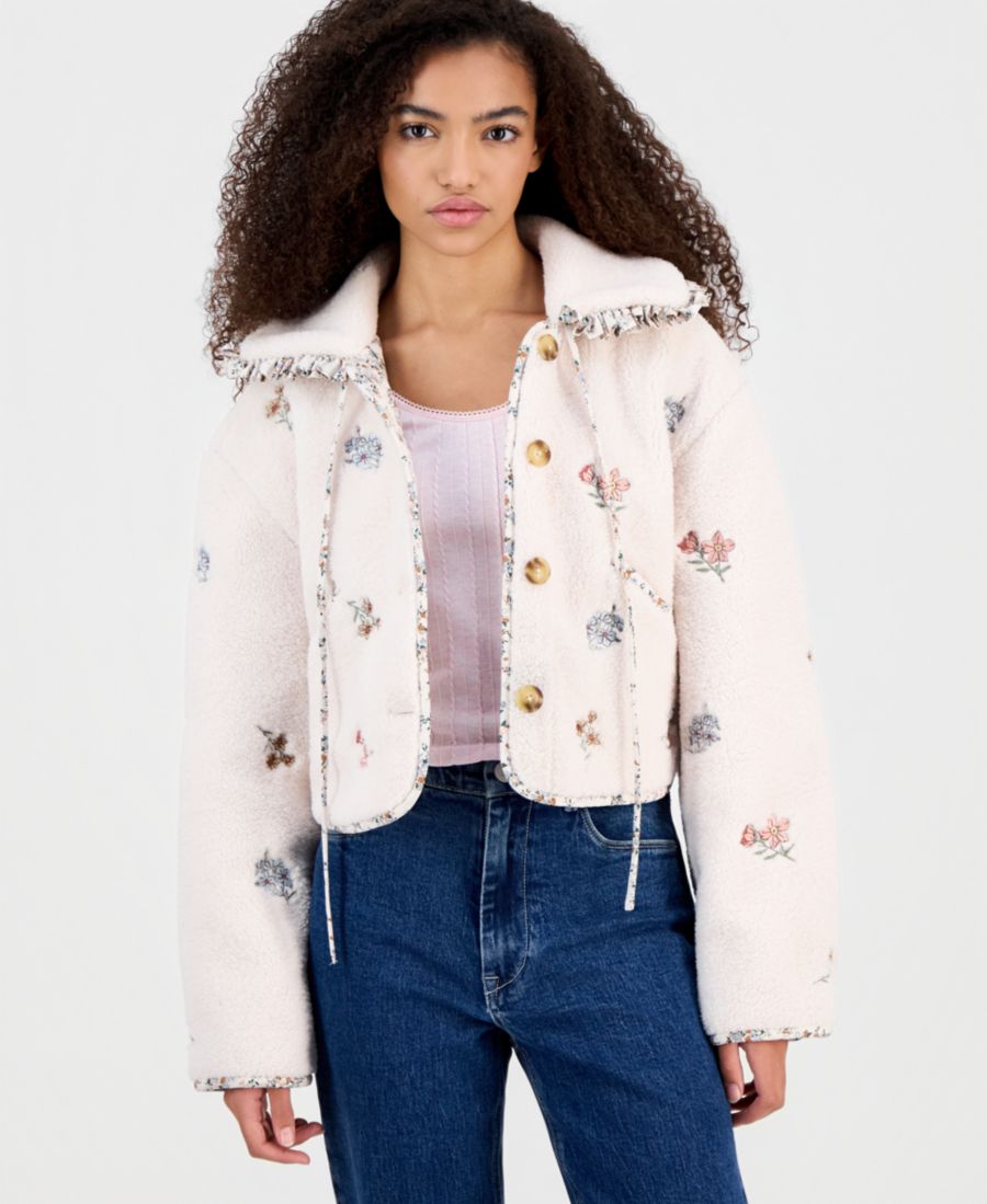 

Женская флисовая куртка Sweet Talker с вышивкой BLANK NYC, Cream