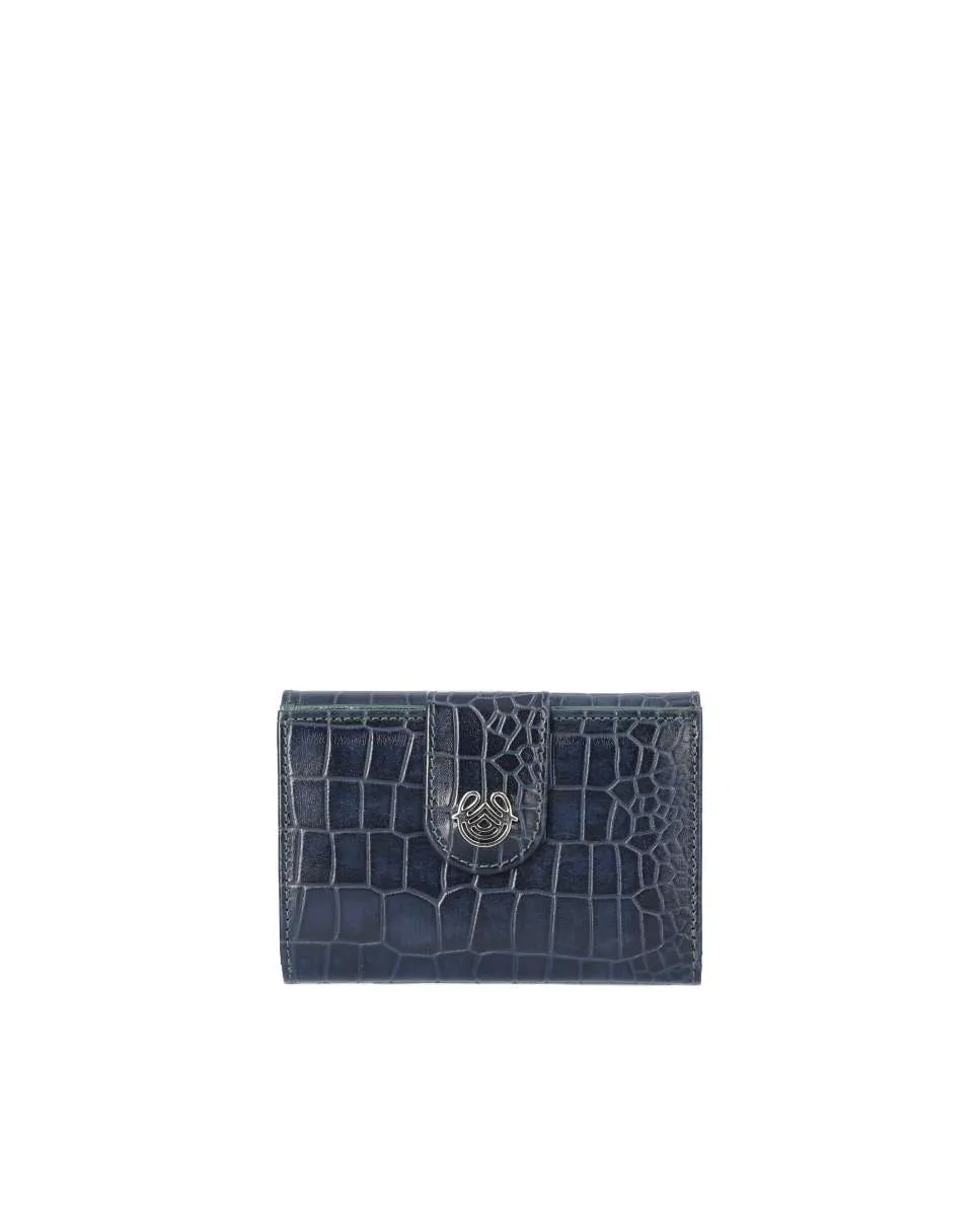 

Женский синий кожаный кошелек Laura Valle