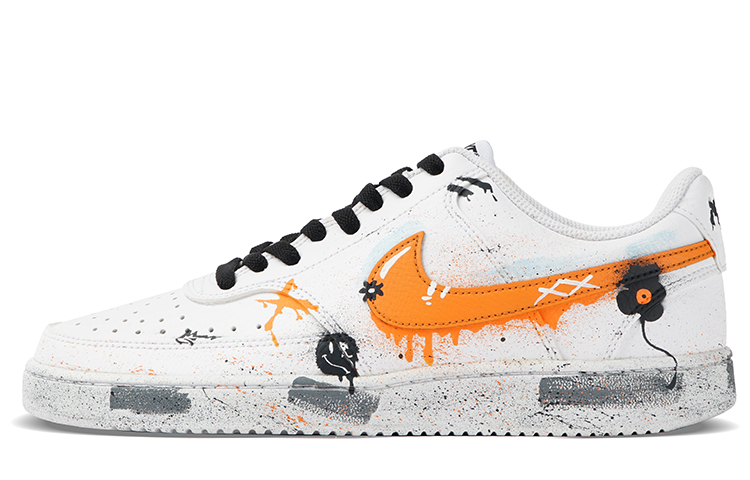 

Nike Кроссовки Court Vision 1 противоскользящие износостойкие низкие для скейтбординга мужские оранжево-белые, цвет Orange White