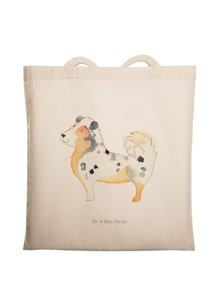 

Сумка Mr. & Mrs. Panda Tragetasche Hund Australien Shepherd ohne Spruch, кремовый