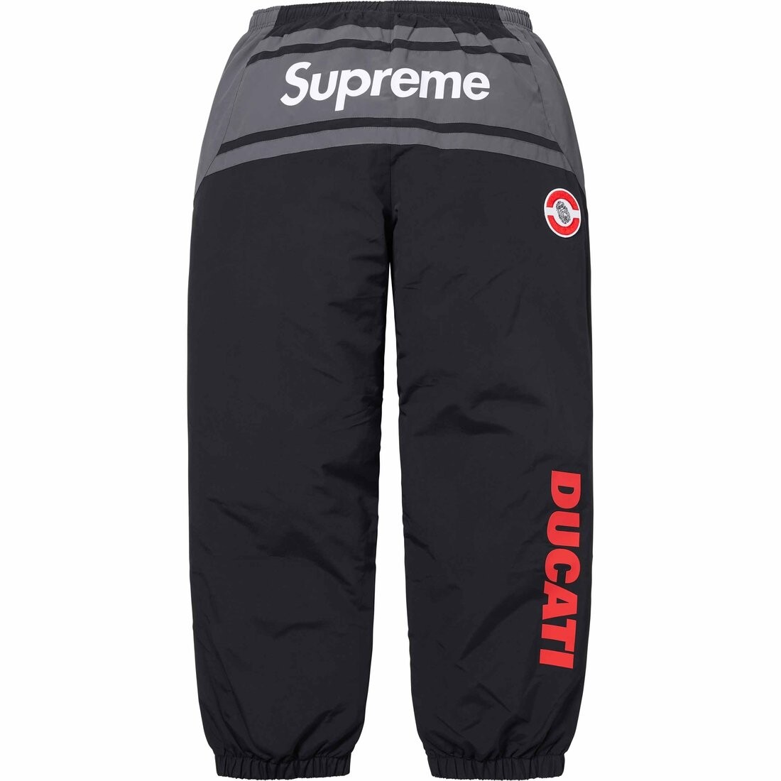 X DUCATI SS24 WEEK16 Track Pant — спортивные брюки унисекс с логотипом и цветным дизайном Supreme, черный — фото 2