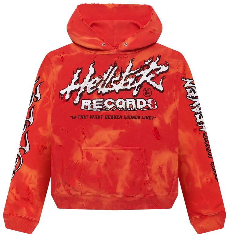 

Худи Hellstar Records Pullover Hoodie 'Lava', красный