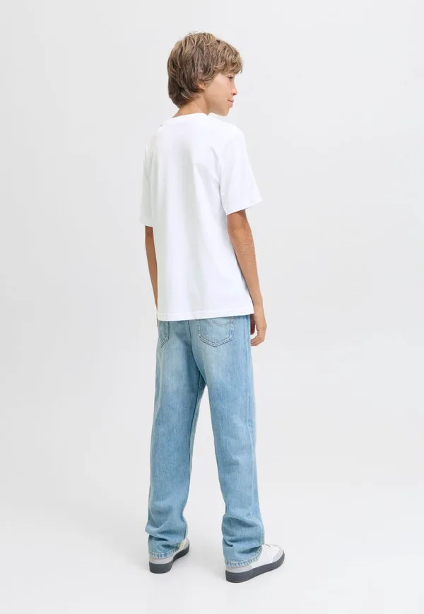 Футболка jjesoho с круглым вырезом, базовая футболка noos. Jack & Jones Junior, White — фото 4