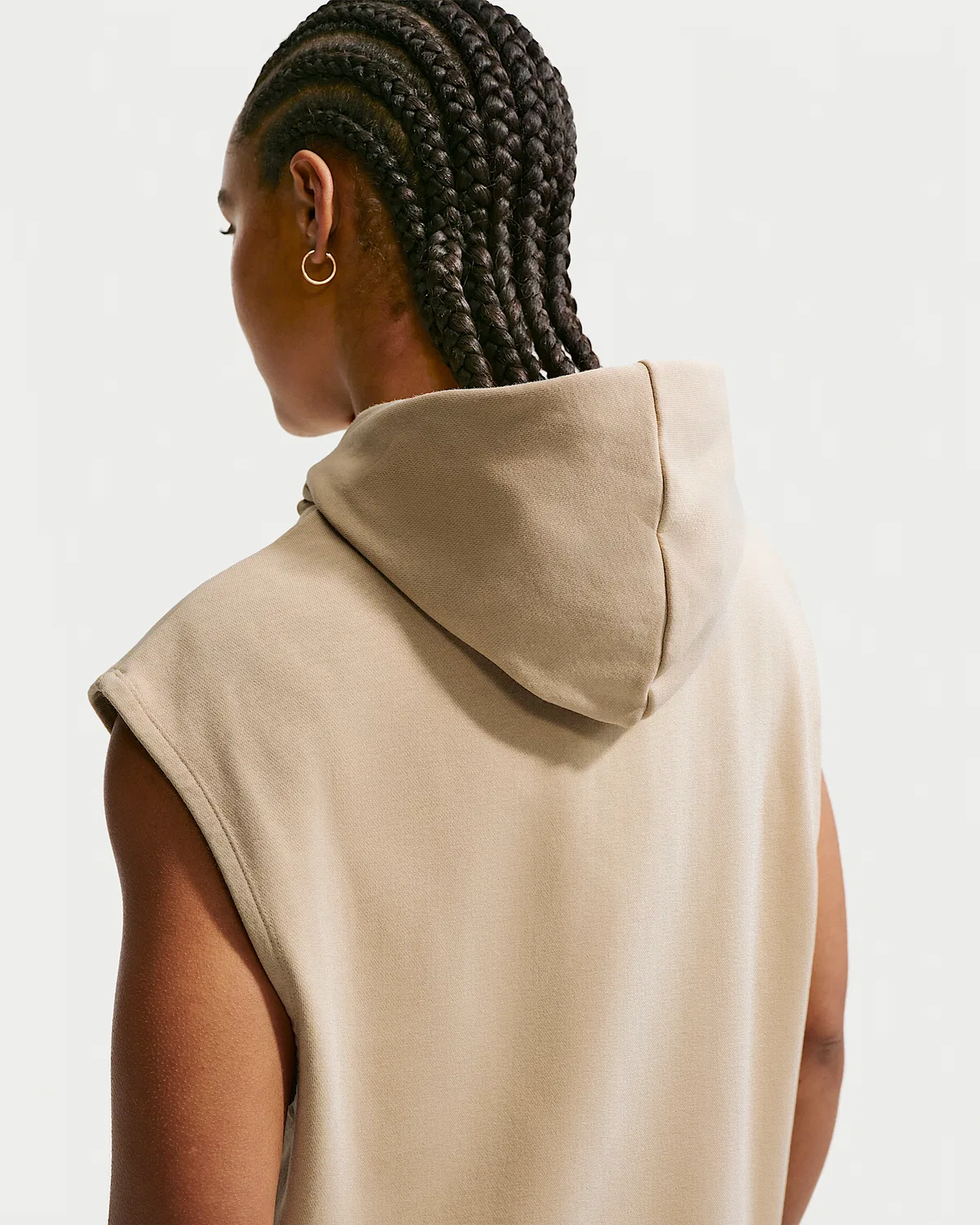 Женский топ без рукавов Nike Sportswear Phoenix Fleece, Linen/Sail — фото 2