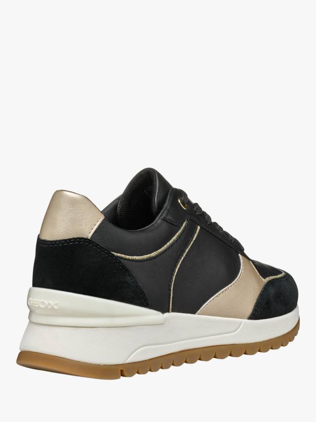 Кожаные кроссовки desya Geox, цвет Black/Light Gold — фото 4