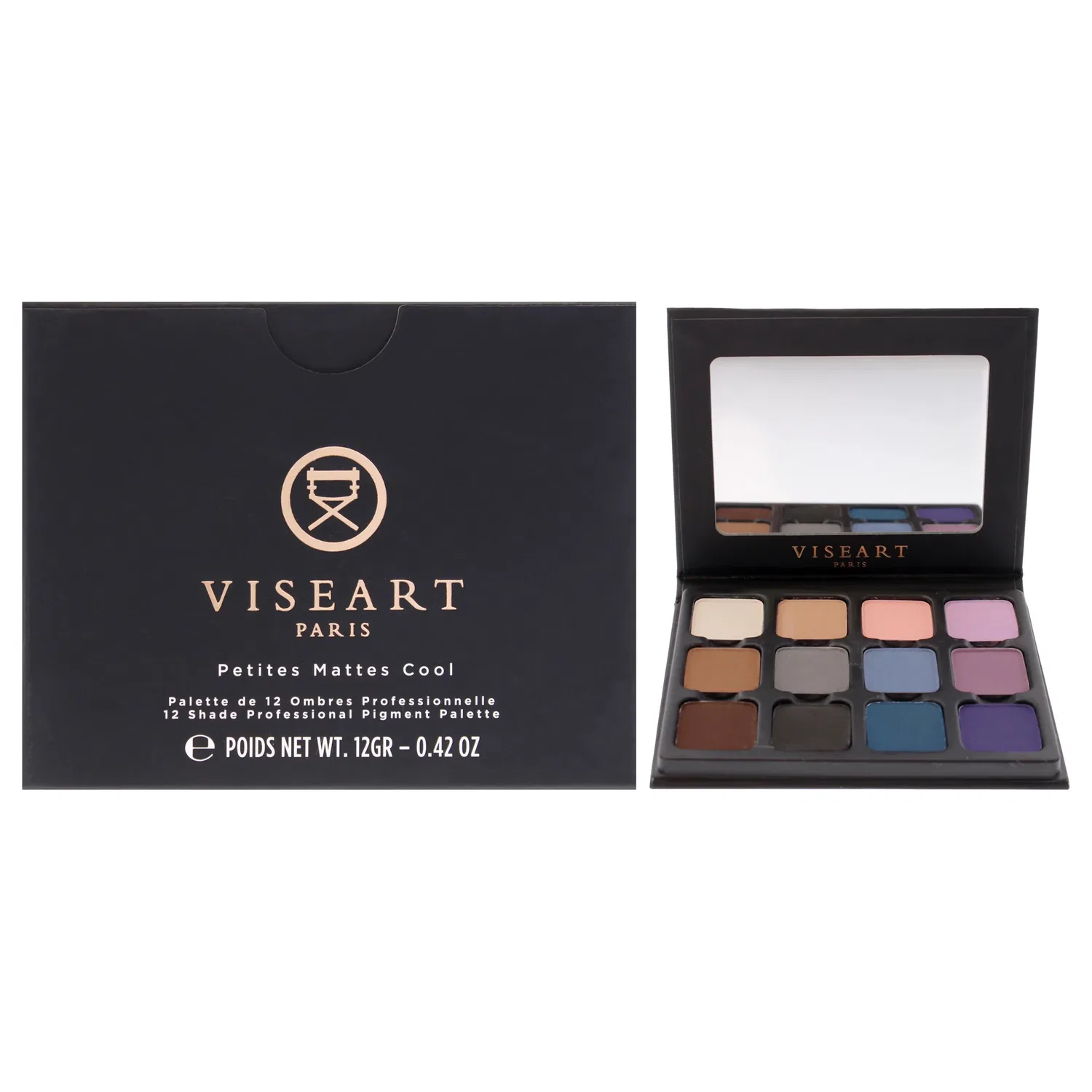 Палетка матовых теней для век Petites Mattes Eyeshadow Palette - Cool от Viseart Paris для женщин - 0,42 унции (0,42 унции), мультиколор