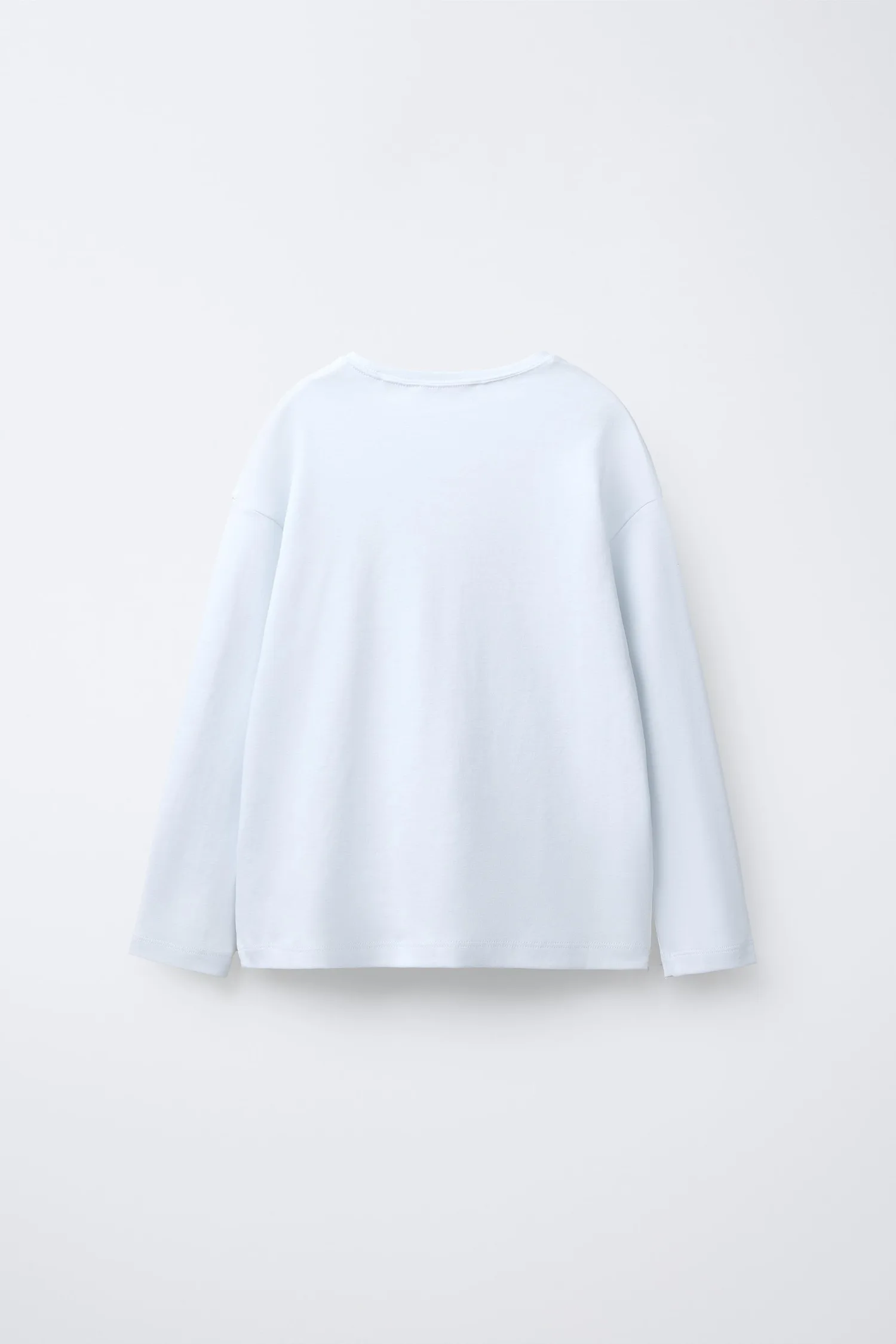 Пижама с бантом из искусственного меха, 6-14 лет Zara, светло-голубой — фото 3
