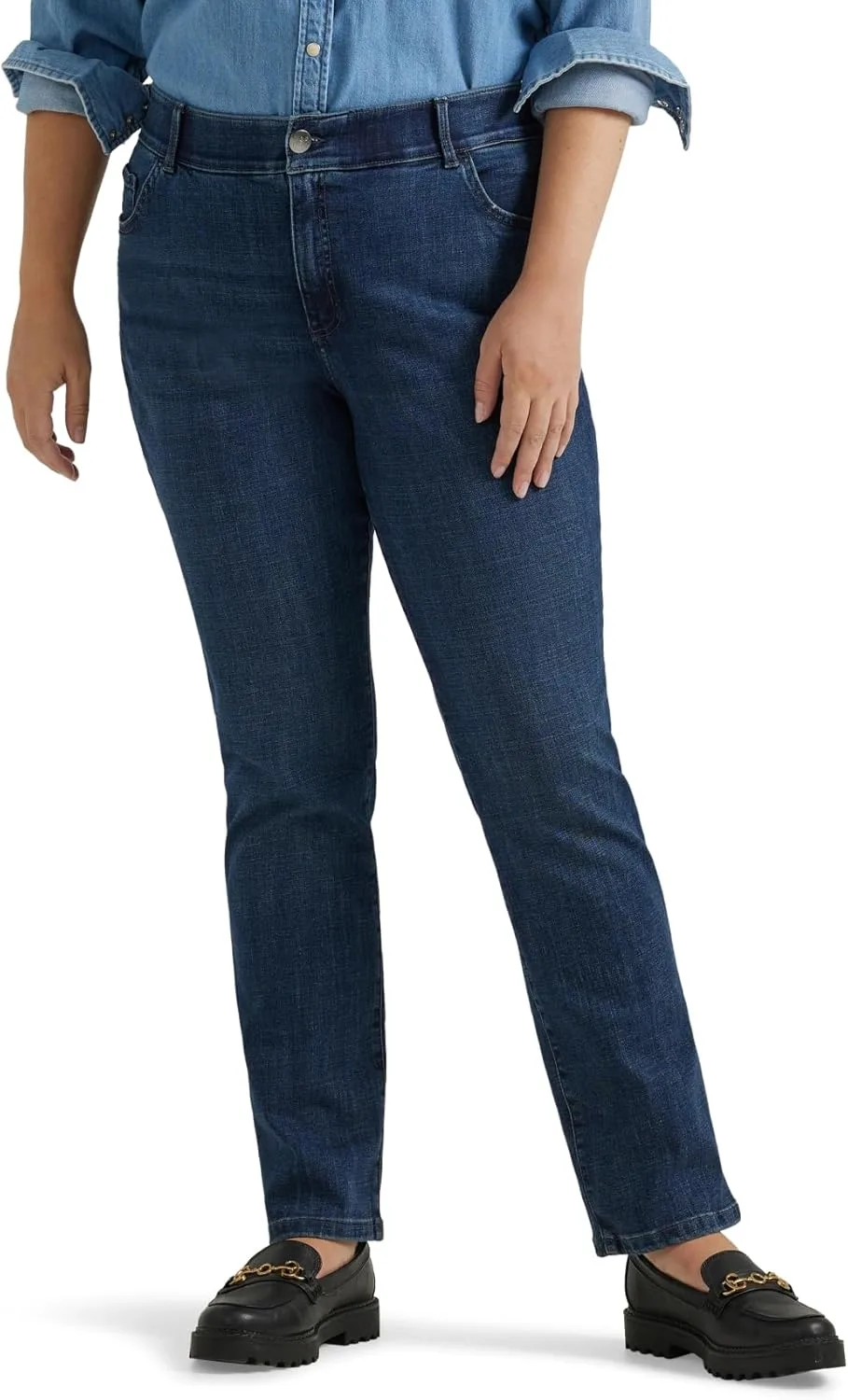

Lee Women's Plus Size Ultra Lux Comfort with Flex Motion Straight Leg Jean