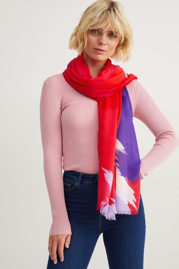 

Шарф с рисунком C&A, красный