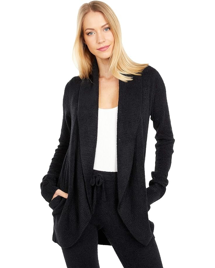

Свитер Barefoot Dreams Cozychic Lite Circle Cardi, черный