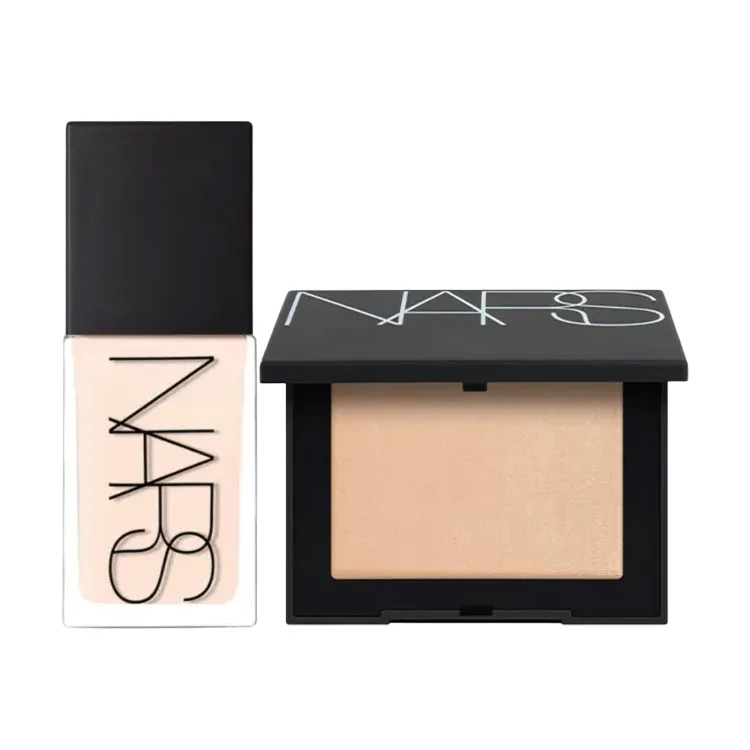 NARS Набор топовой тональной основы из двух предметов: легко растушевывается, стойкая, маскирующая, фиксирующая, 10 г + 30 мл, подарок на день рождения, Two-Piece Set: Liquid Foundation L1.5 30ml+Skin Concealer #Warm Nude Beige 10g