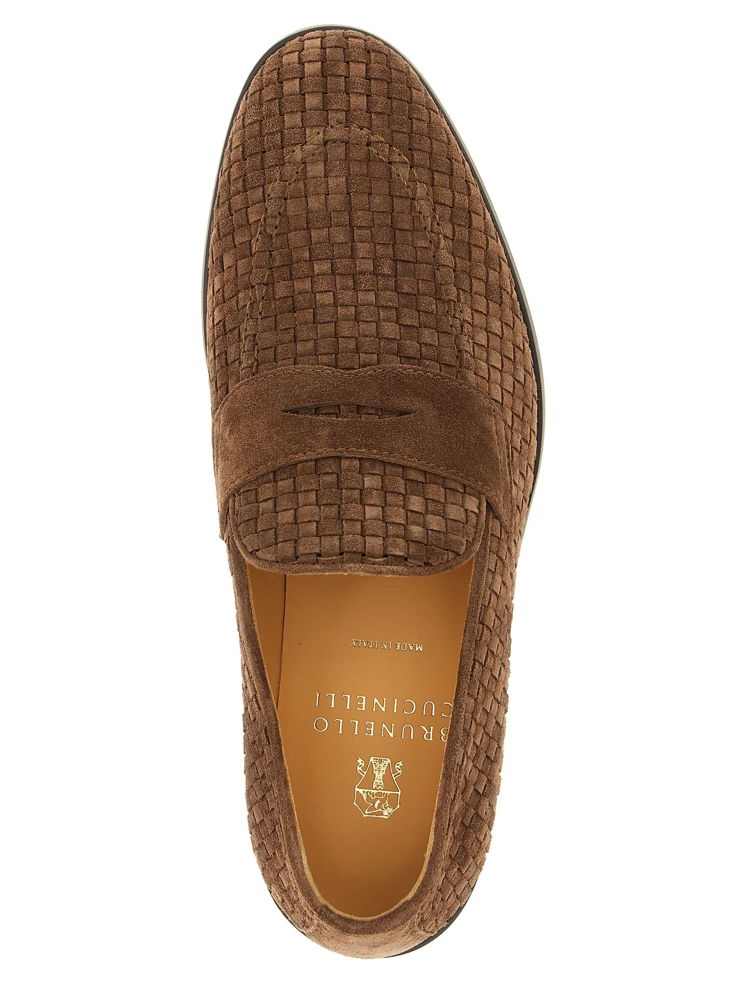 Лоферы "Penny Loafer" Brunello Cucinelli, коричневый — фото 4