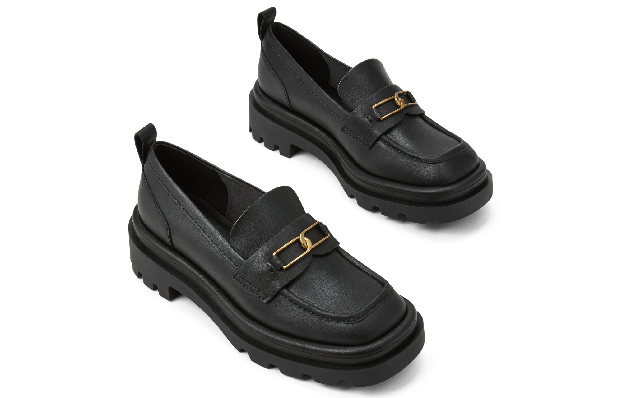 Лоферы на платформе 4,5 см женские CHARLES&KEITH, тёмно-коричневый — фото 4