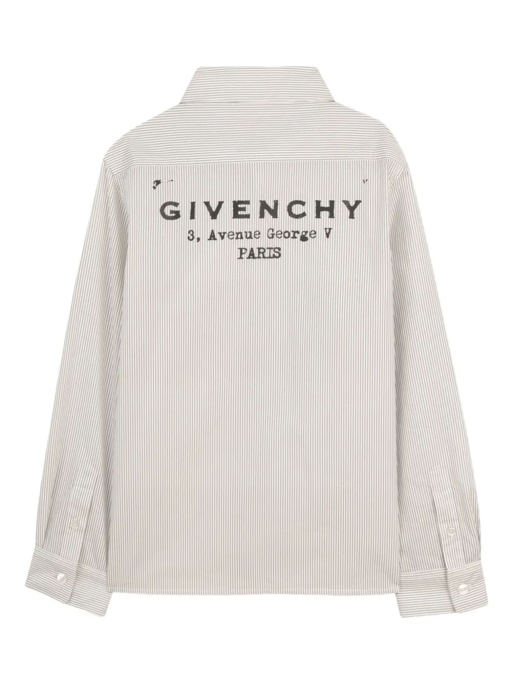 Полосатая рубашка с длинными рукавами Givenchy Kids, нейтральный — фото 2