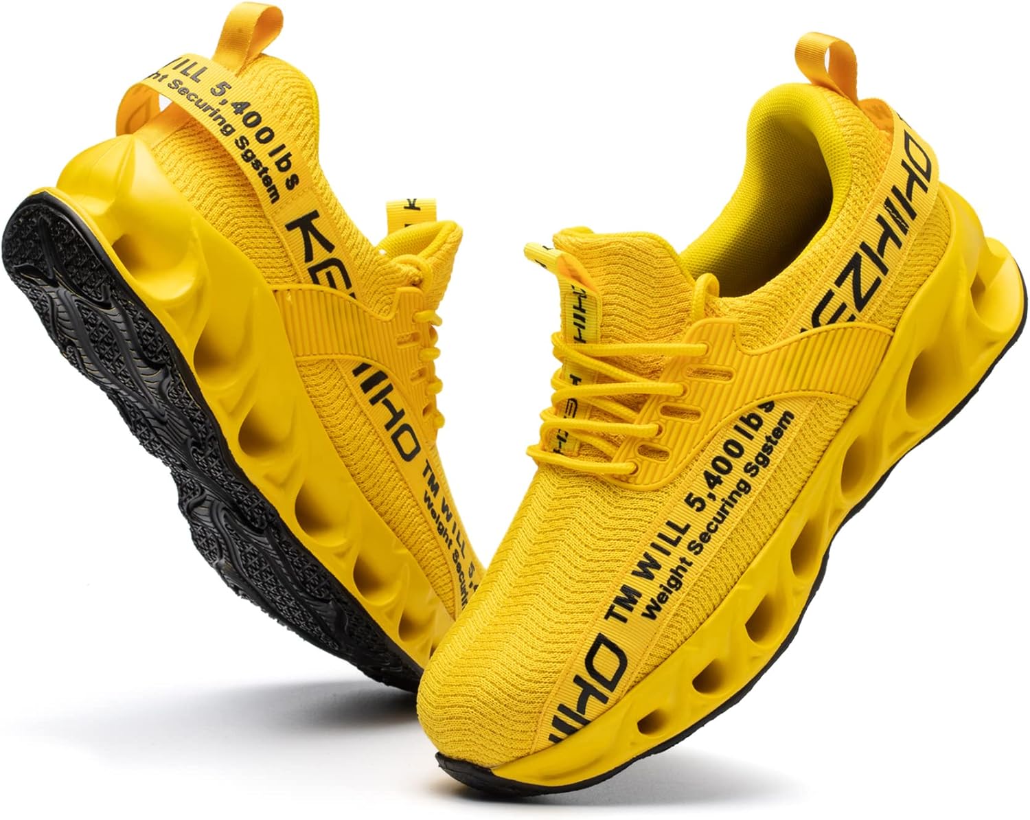 

Мужские рабочие ботинки Kezhiho со стальным носком, легкие, удобные, дышащие, непрокалываемые, противоскользящие, модные, неразрушимые, для строительных и промышленных работ, желтый