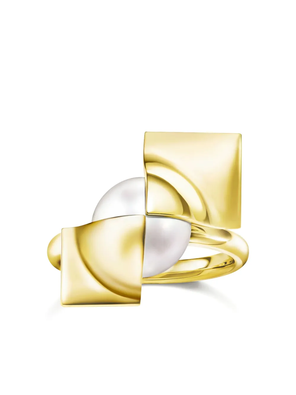 

Кольцо Square Leaf из желтого золота с жемчугом TASAKI, золотой