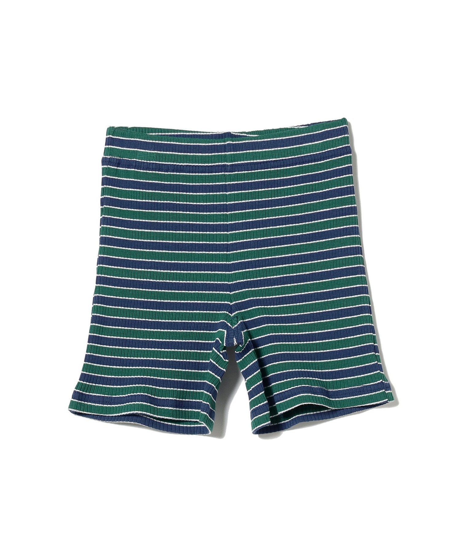 Полосатые шорты (100-140 см) B:MING by BEAMS, GREEN×NAVY