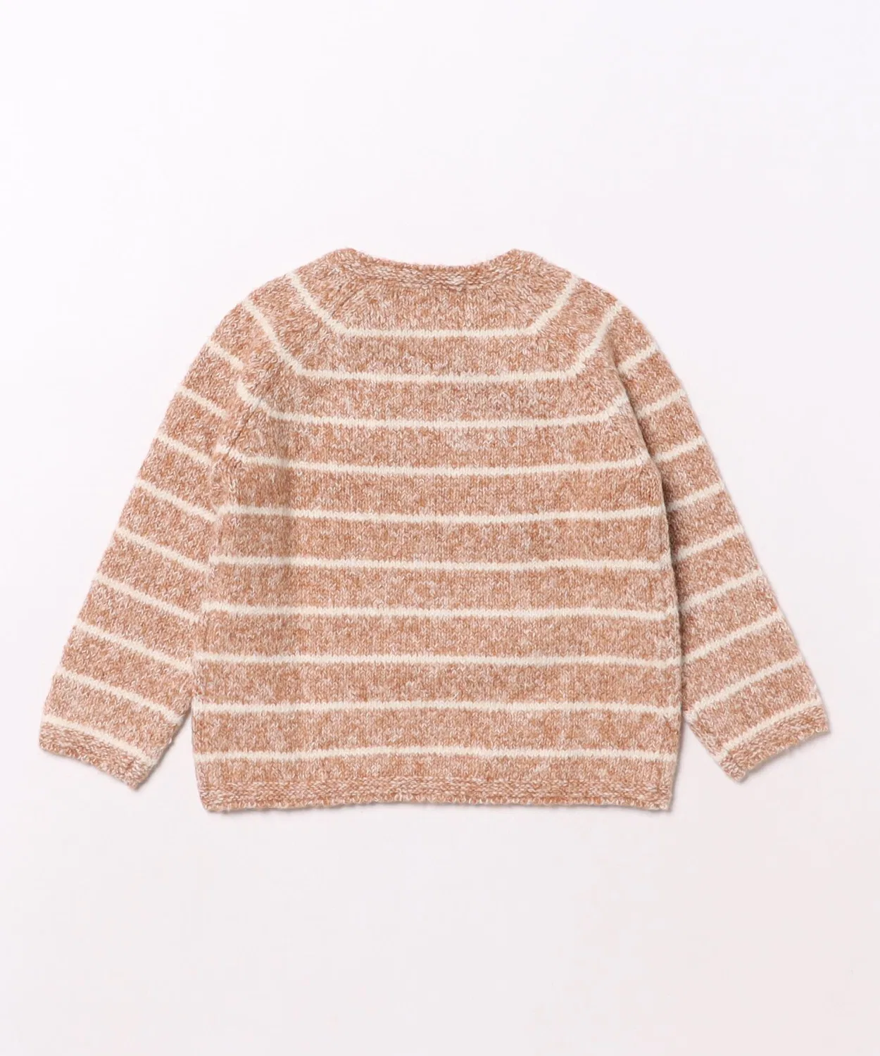 Детский свитер Ace Knit Sweater Quincy Mae в полоску коричневый — фото 2