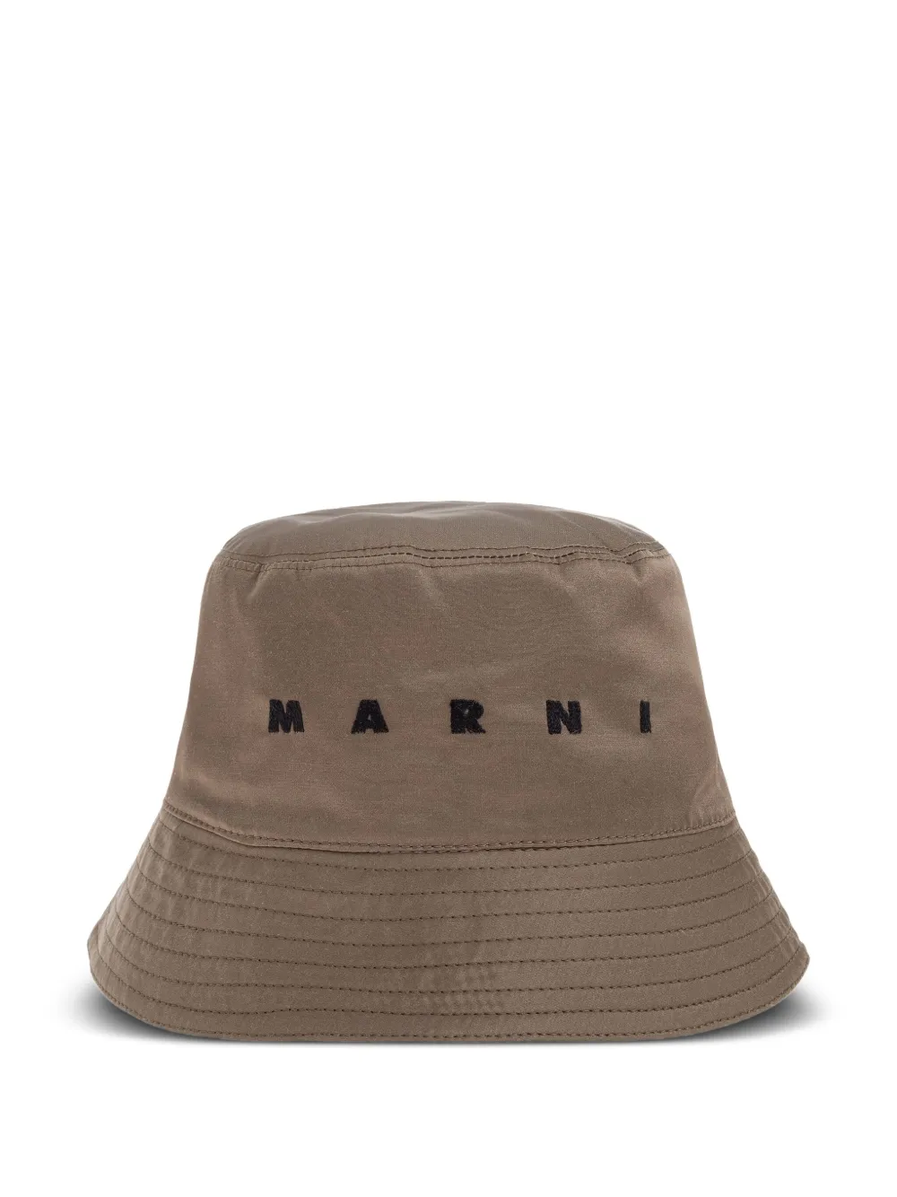 

Панама с вышитым логотипом Marni, коричневый