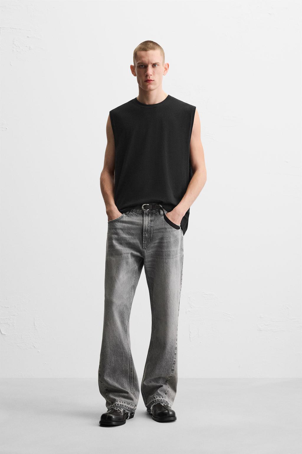 

Джинсы расклешенного кроя ZARA, серый