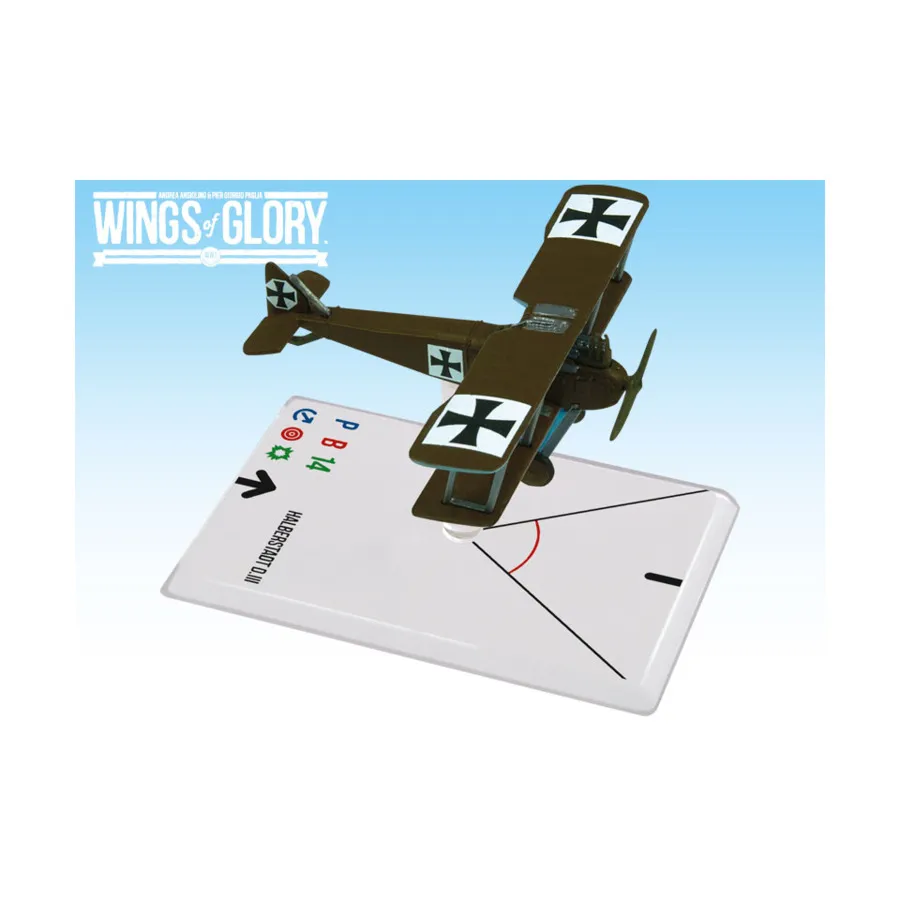 

Хальберштадт D.III - Luftsstreitkrafte, Wings of Glory - WWI Miniatures - Airplane Packs - Series I (1:144)