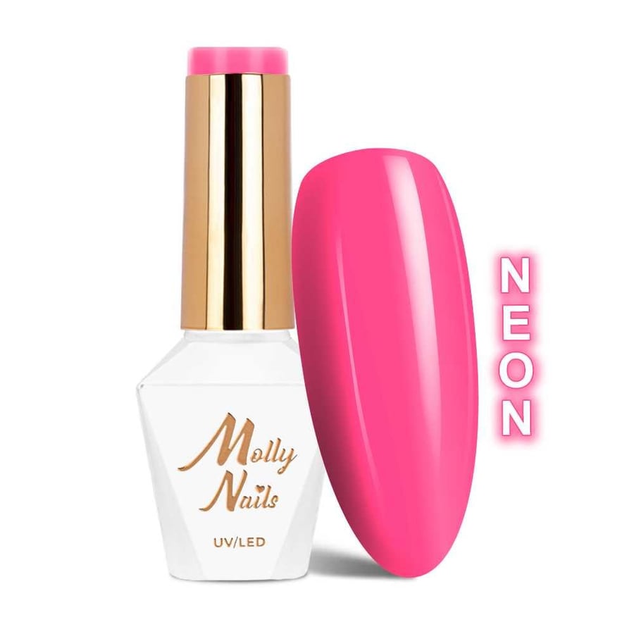 

Molly Nails Neons Candy Pink Гибридный лак для ногтей без HEMA/Di-HEMA 8 г № 75