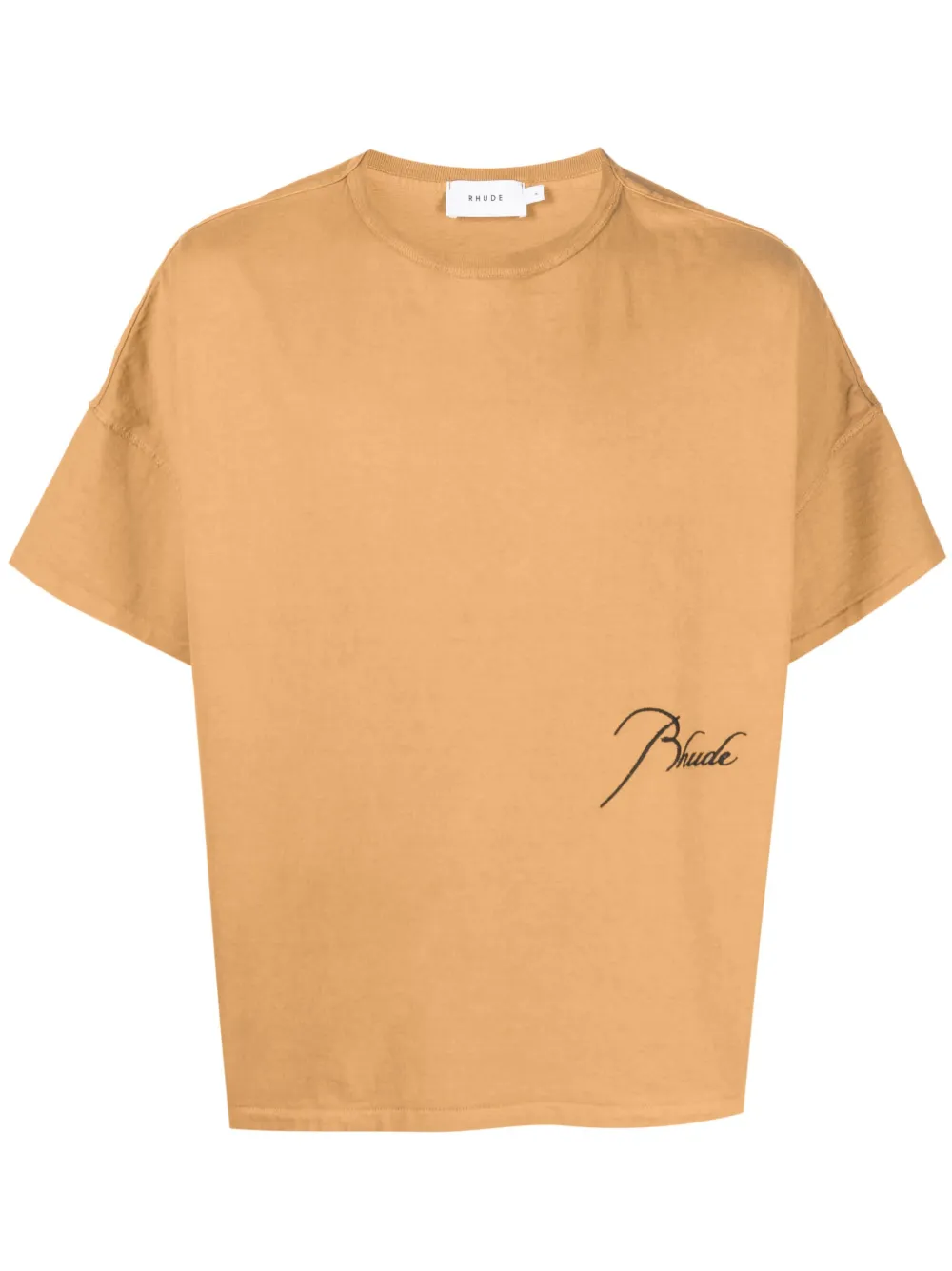 

Футболка с вышитым логотипом RHUDE, коричневый