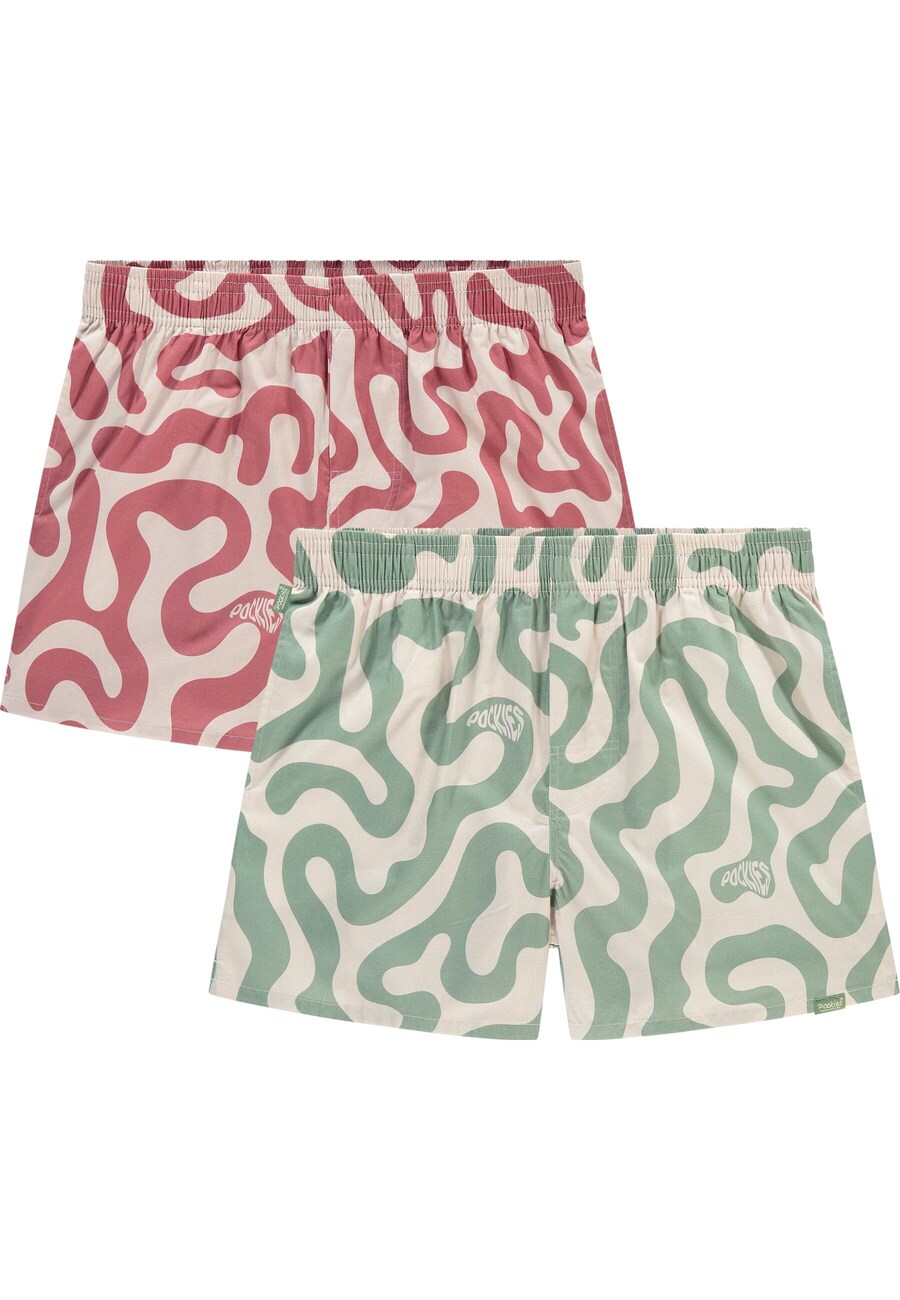 

Боксеры Pockies, цвет Pastel green/bright red