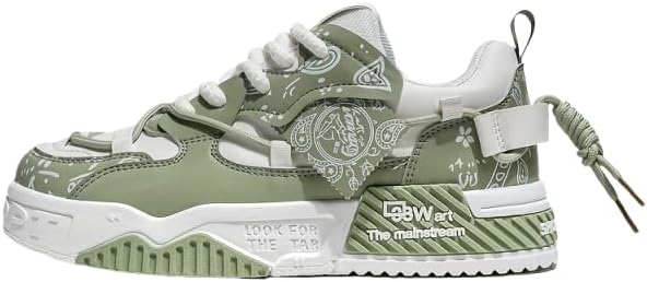 

Мужские модные кроссовки на платформе со шнуровкой для прогулок, бега и повседневного стиля Azttoztto, зеленый