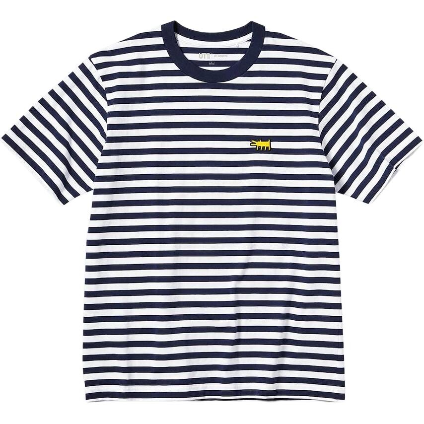 

Футболка унисекс темно-синяя Uniqlo, темно-синий