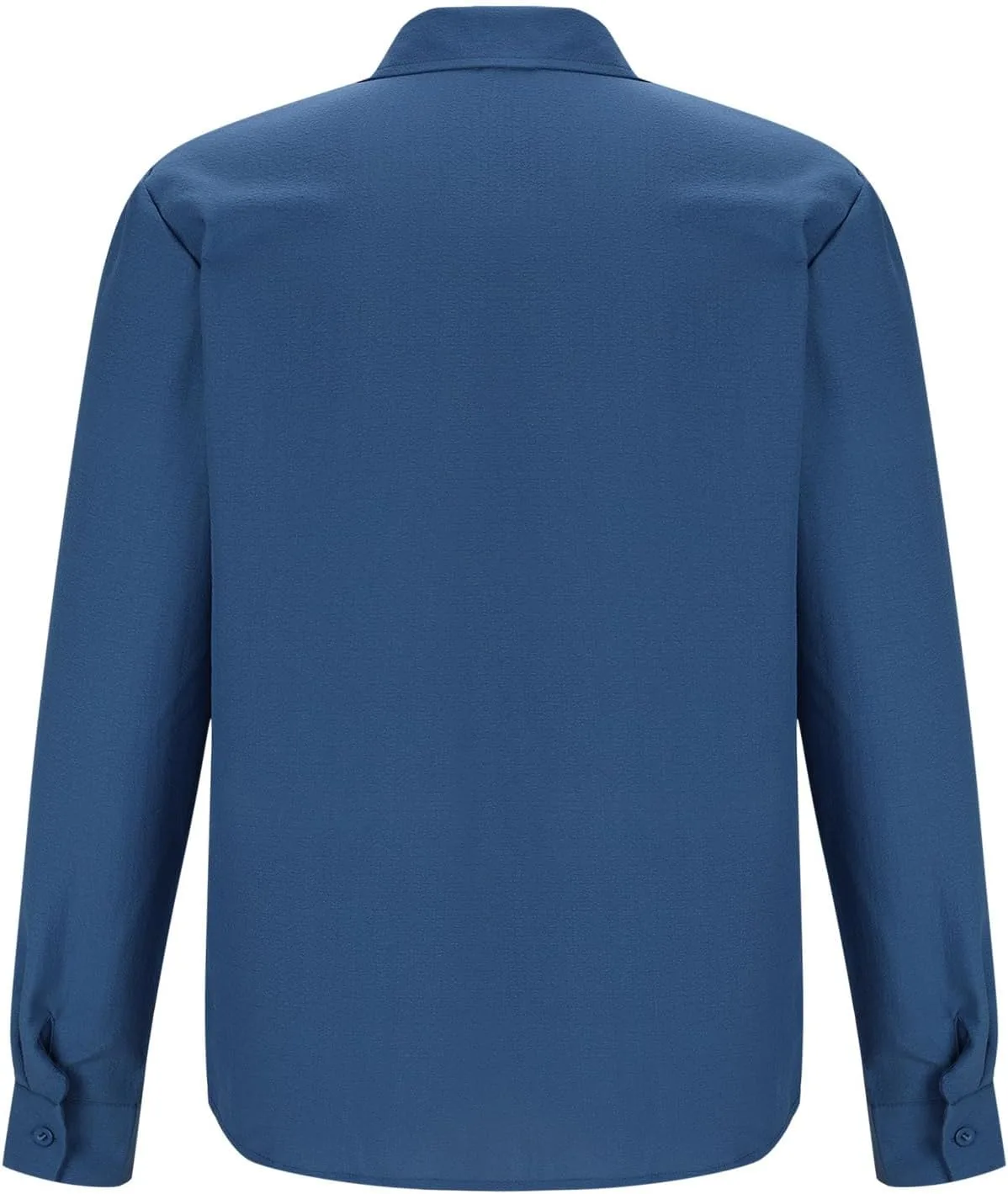Мужские классические рубашки, повседневные рубашки с длинным рукавом для работы и бизнеса, стильные рубашки с фактурной отделкой на пуговицах, одежда для осеннего отдыха generic, синий — фото 4