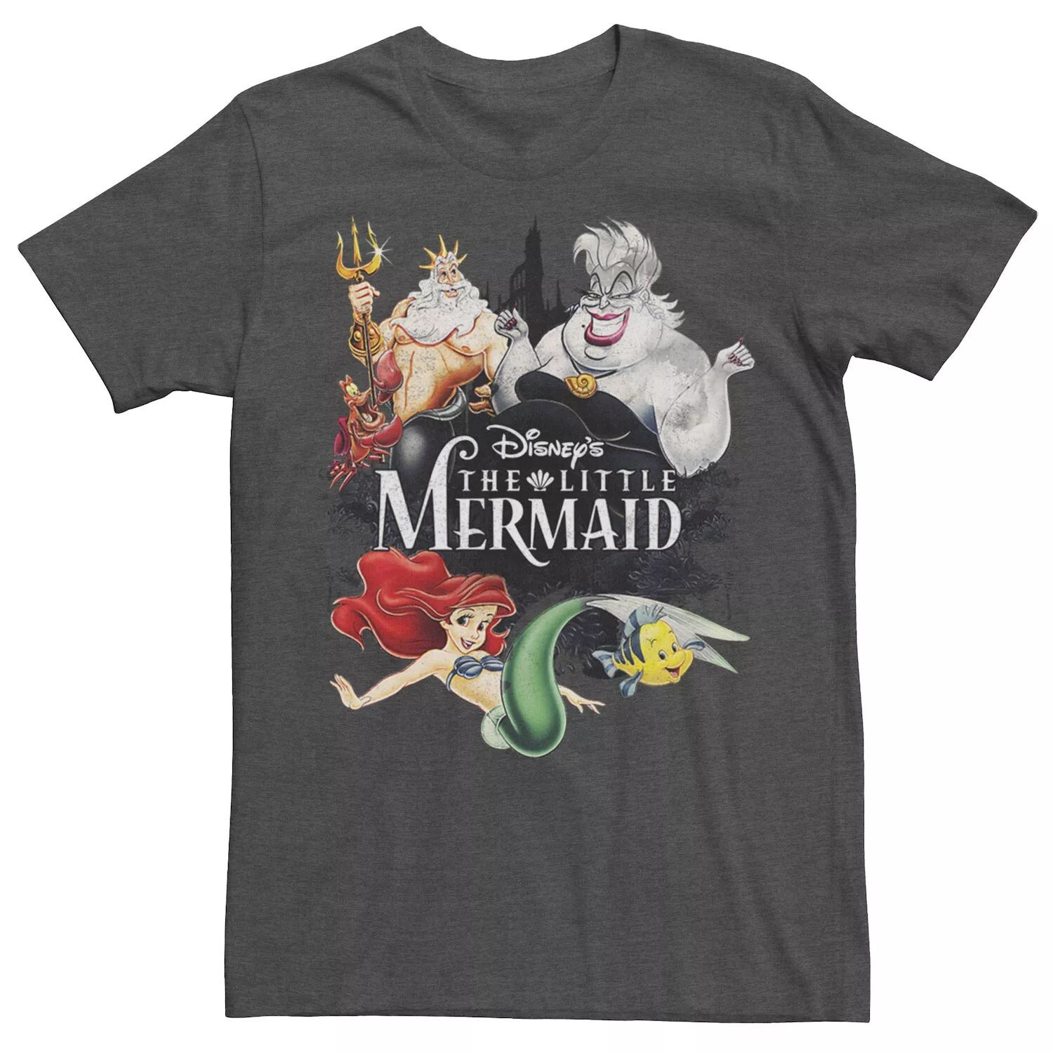 

Мужская футболка с логотипом 's The Little Mermaid и коллажем Disney